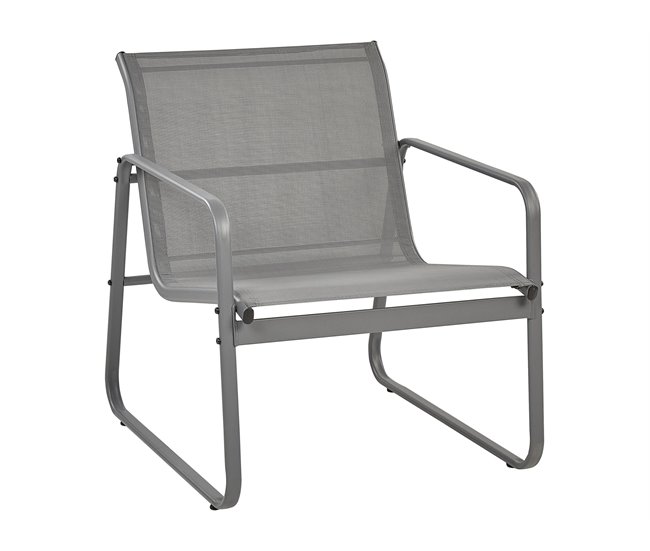 Beliani Conjunto longue Acero BARREA Gris