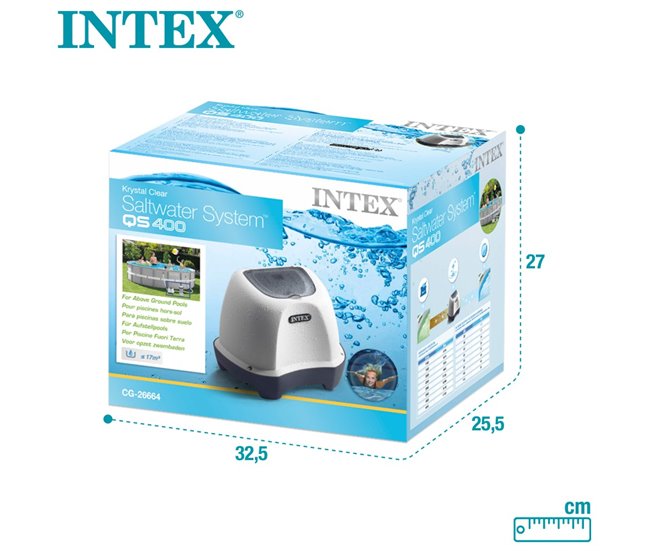 Sistema cloración salina 4 g/h INTEX Gris