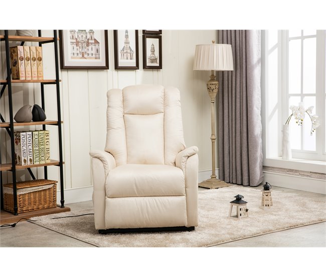 Sillón relax eléctrico microfibra MAX Beige