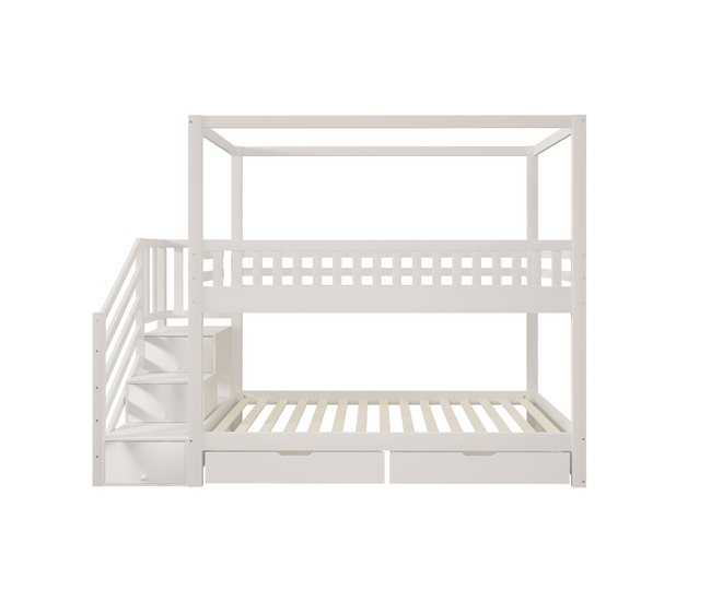 Cama litera 95x255 Blanco