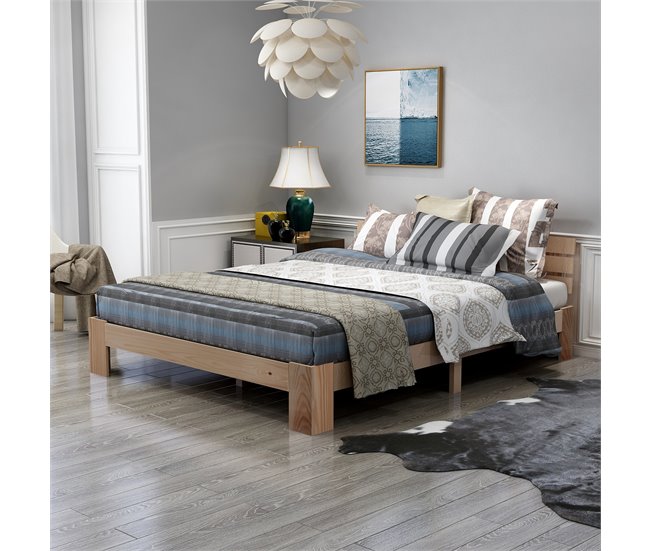 Camas de matrimonio 144x210 Natural