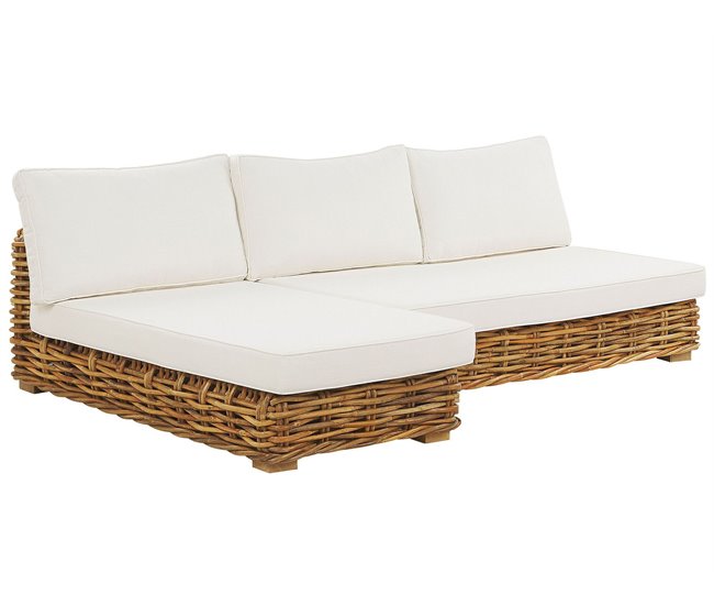 Beliani Conjunto de jardín VARALLO Crema