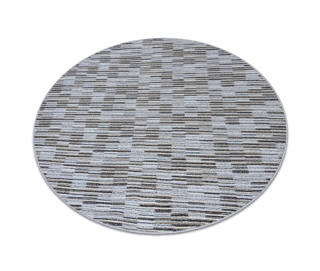 Alfombra LIBRA círculo 109 Rayas 150x150 Gris