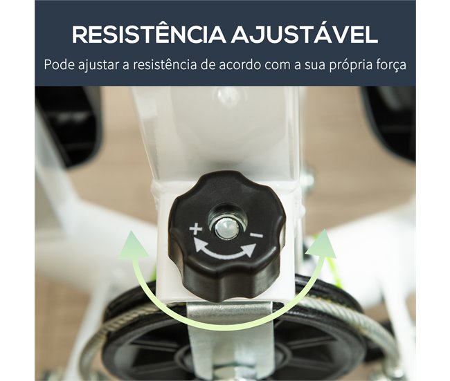 Máquina de Step Acero, ABS HOMCOM, deportes y ocio - fitness Blanco