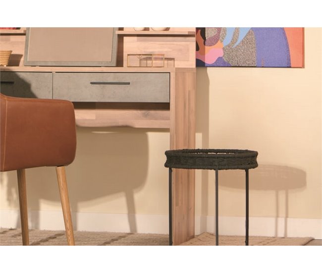 Tocador 2 cajones con espejo RICCIANO Roble