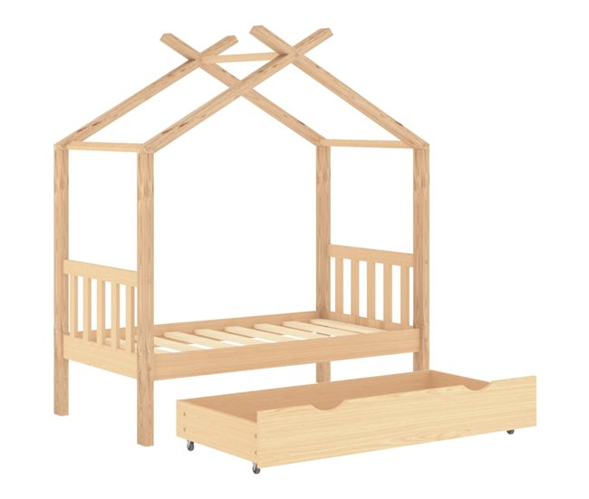 Estructura De Cama Infantil 146x77 Blanco