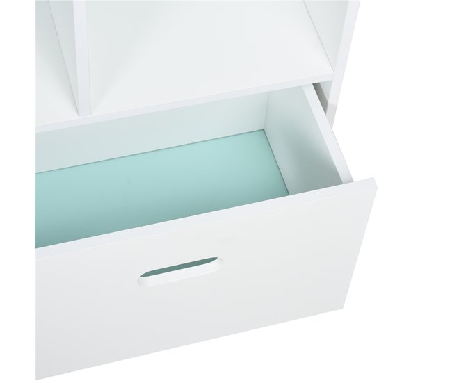 Estantería de Madera Infantil MDF y Madera de Pino HOMCOM Blanco