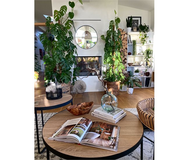 Beliani Conjunto de 2 mesas de centro MELODY Marron