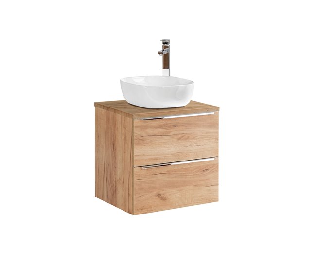 Conjunto mueble lavabo individual y columna April 60 Blanco