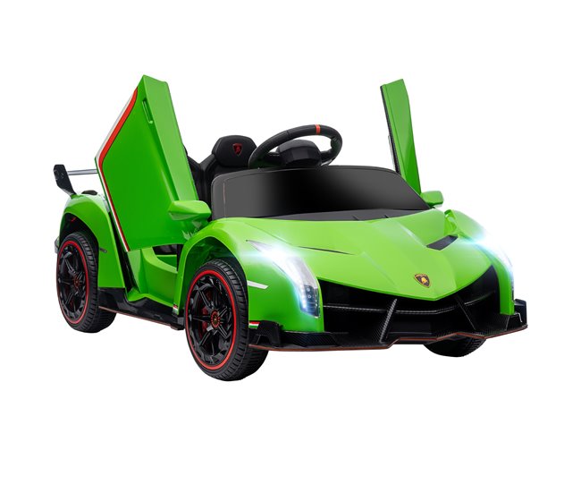 Coche Eléctrico PP, Metal HOMCOM Verde