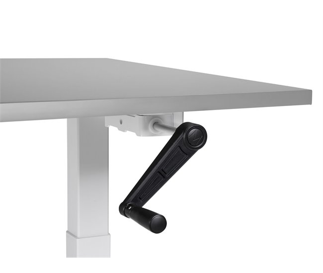 Beliani Escritorio de altura regulable manual DESTINES 120x72 Gris Claro