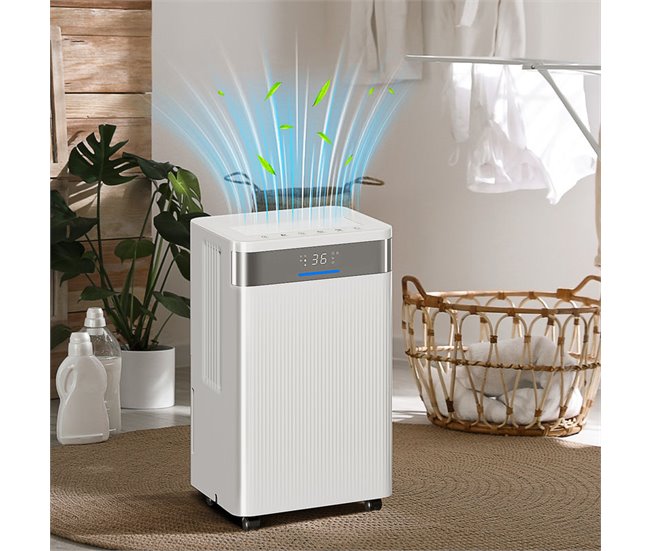 Deshumidificador ABS HOMCOM, hogar - climatización Blanco