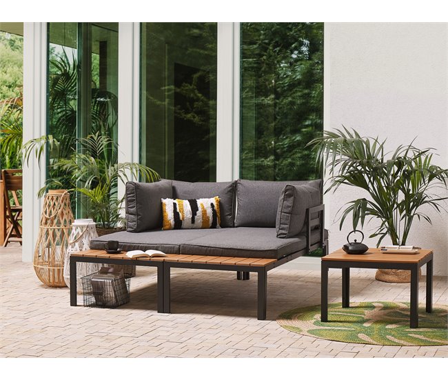 Beliani Conjunto longue PIENZA Negro