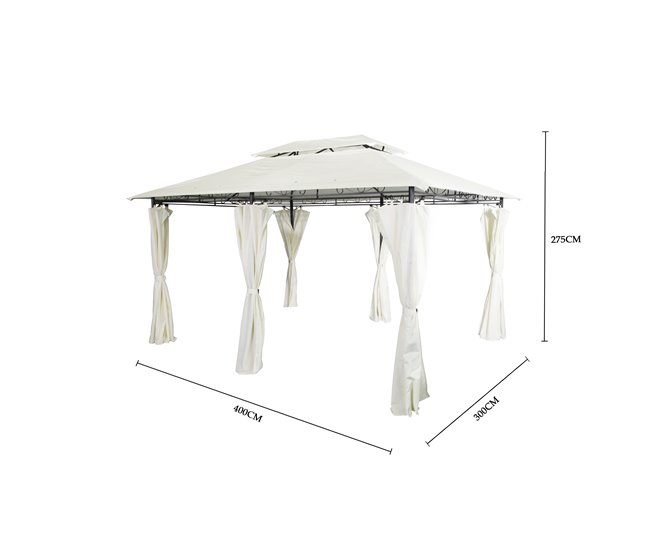 Pérgola RITA 275x400x300cm color beige Beige