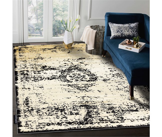 Alfombra DE LUXE moderna 2083 Ornamento vintage - Structural 200x290 Amarillo