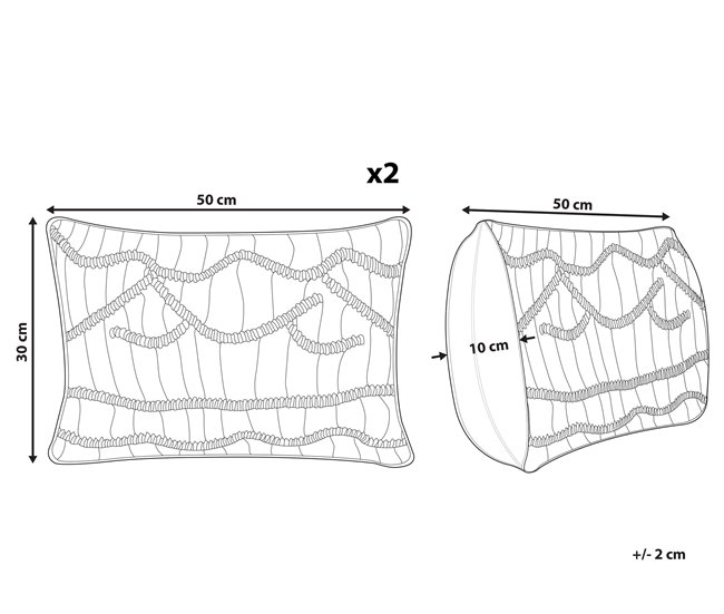 Beliani Cojín decorativo KIRIS Mostaza