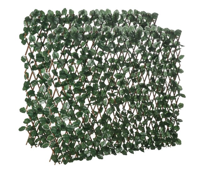 Artificial en Rollo Tela Poliéster, Mimbre Outsunny Verde