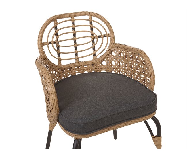 Beliani Silla de jardín PRATELLO Grafito