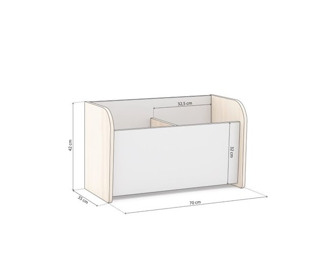 Baúl Misty Breeze 70 Blanco/ Madera