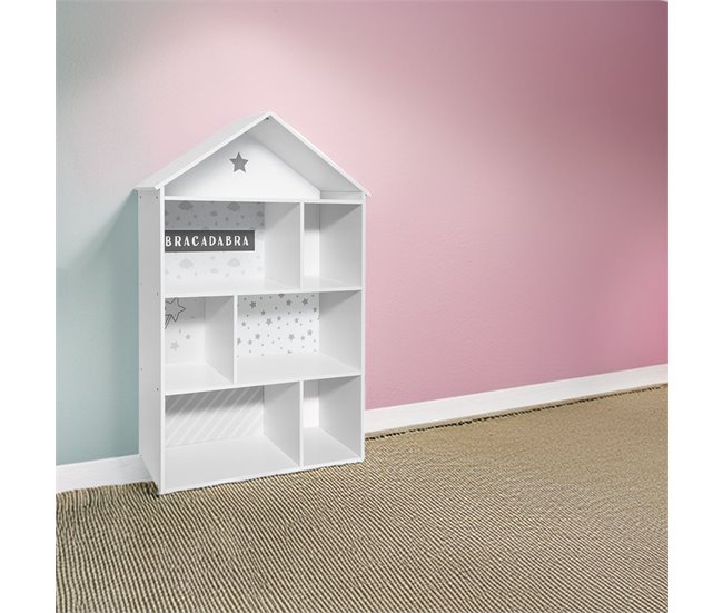 WELL HOME - Mueble infantil de almacenamiento de 2 compartimento Blanco