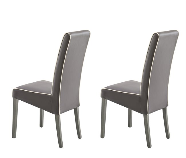 Pack de 2 sillas de comedor VERONA  Chocolate