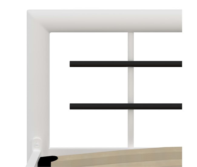Estructura de cama de metal 160x200 Blanco