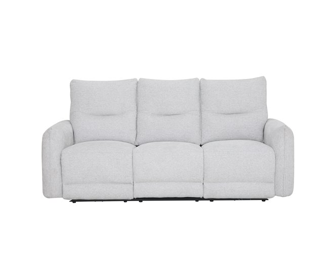 Sofá 3 plazas 2 asientos relax eléctricos DILAN color gris claro Gris