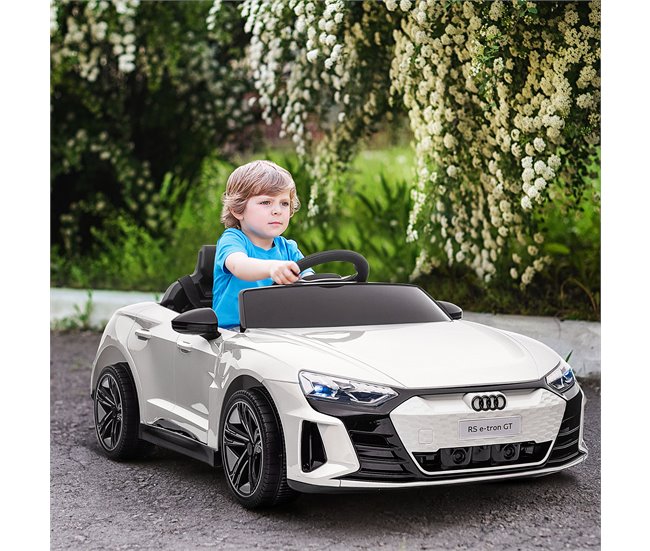 Coche Eléctrico Infantil PP, Metal HOMCOM Blanco