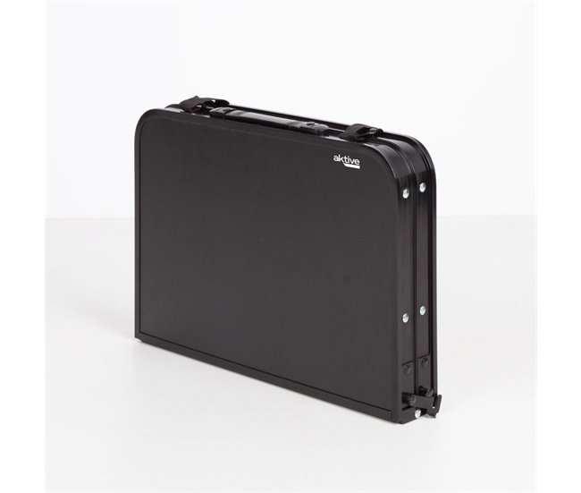 Aktive Mesa plegable camping maletín pequeña Negro