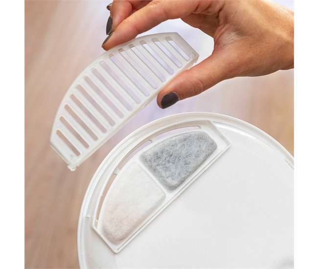 Fuente para Gatos Recargable con Sensor Blanco