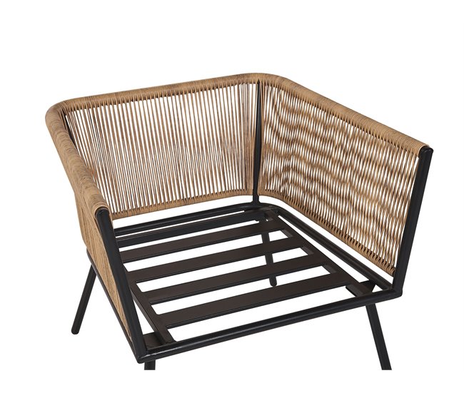 Beliani Conjunto bistro GARGANO Marron Claro