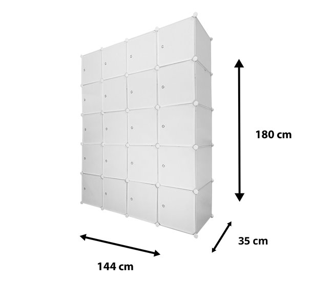 Armario Vestidor Cube Personalizable Boxed Premium Blanco