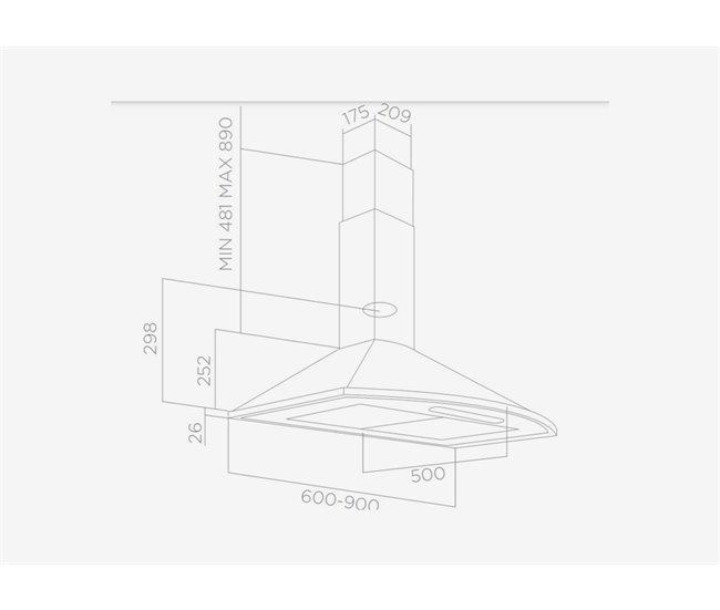 Campana decorativa Piramidal TURBOAIR ACANTO IX/F/60 Inox