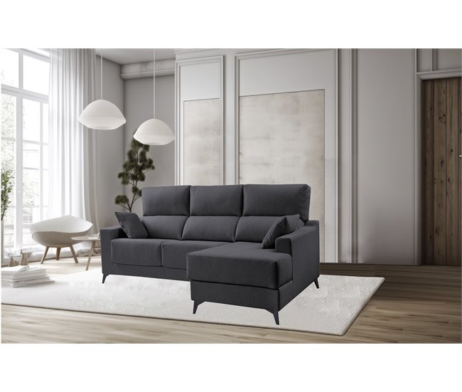 Chaise longue S NOELIA Antracita