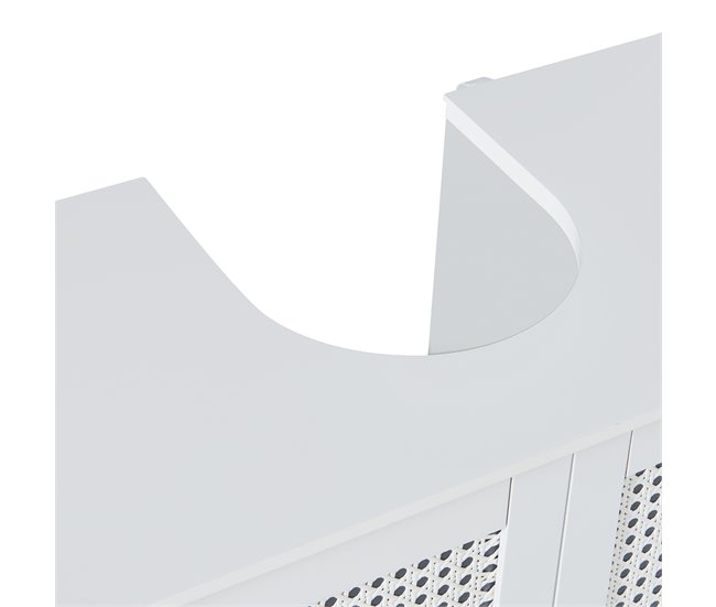 Mueble para debajo del lavabo Karlsøy con puertas MDF Blanco