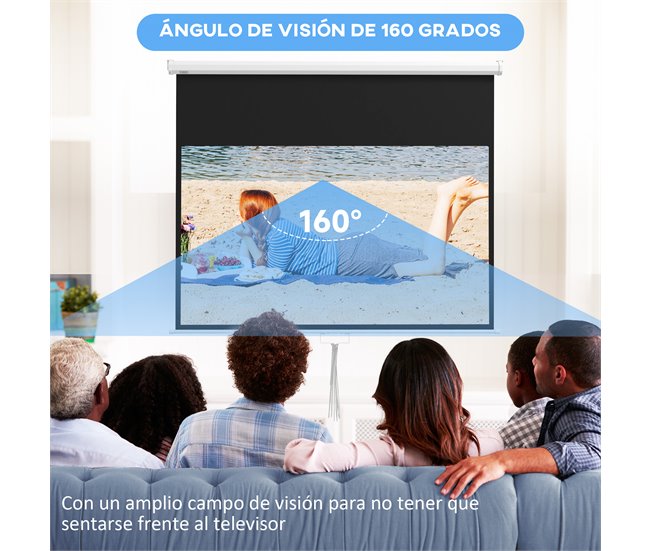 Pantalla de Proyector HOMCOM 001-018V00WT Blanco