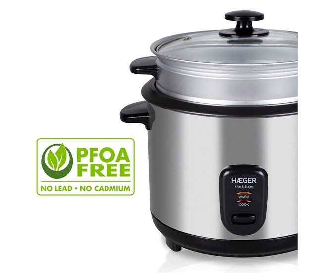 Arrocera Eléctrica HAEGER Rice & Steam - 1,8L Inox