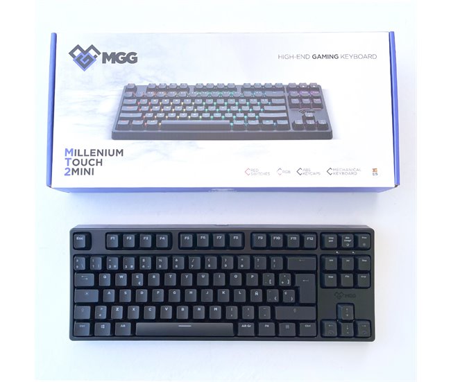 Teclado Mecánico TKL Gaming Teclas doble inyección QWERTY Español Negro