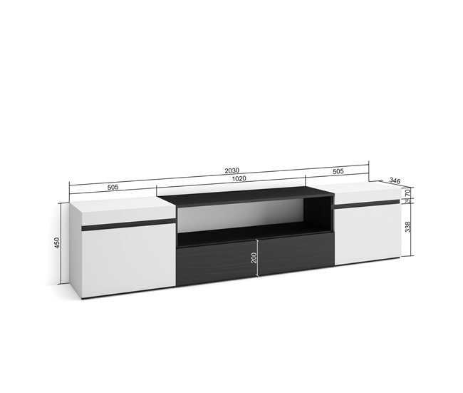 Mueble TV 200 Blanco