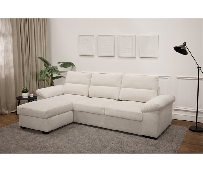 Chaise longue reversible con cama ERIC Beige