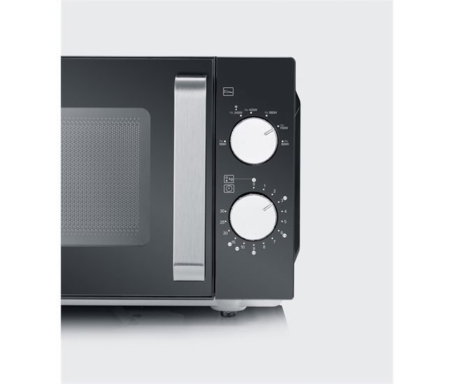 Microondas con temporizador de 20 L. SEVERIN, MW 7761, 800 W Negro