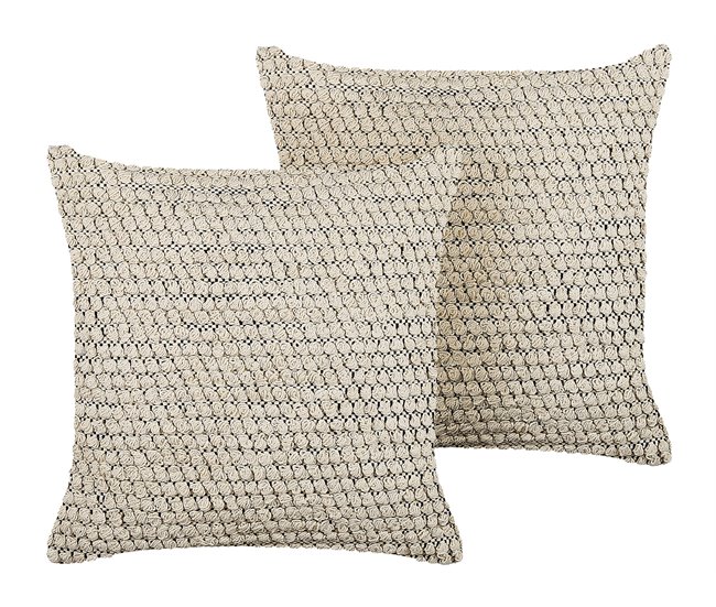 Beliani Cojín decorativo HOWEA Beige