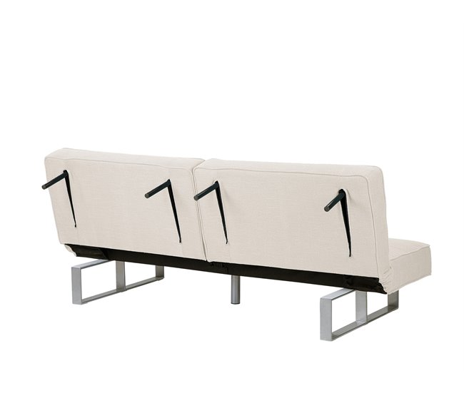 Beliani Sofá cama Poliéster DUBLIN Beige