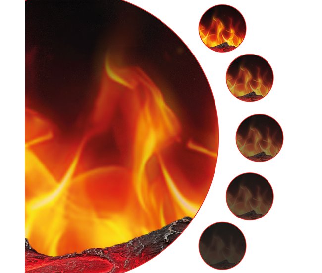KAMINIO Eléctrica Chimenea HENRI - Estufa de Chimenea Eléctrica Blanco