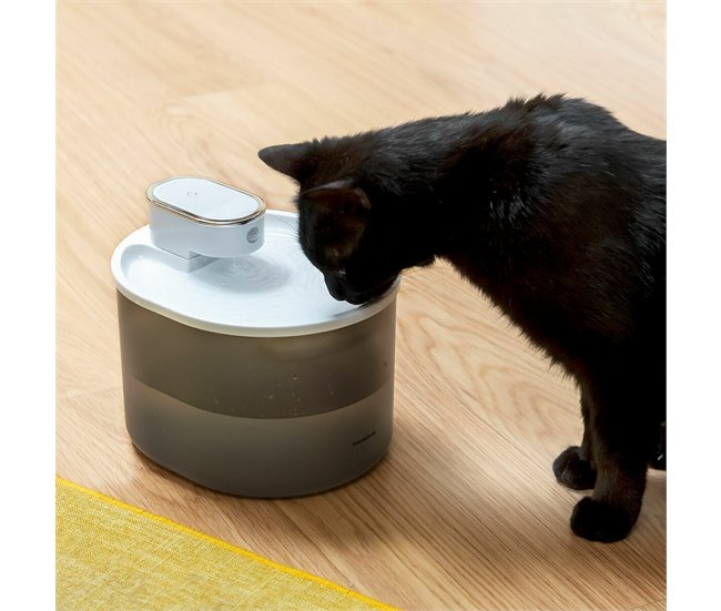 Fuente para Gatos Recargable con Sensor Blanco