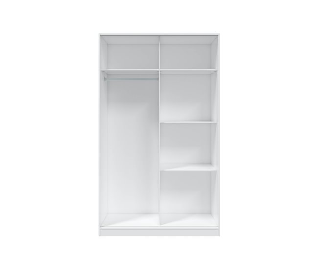Armario TREVI puertas correderas 120x200cm blanco brillo Blanco Brillo