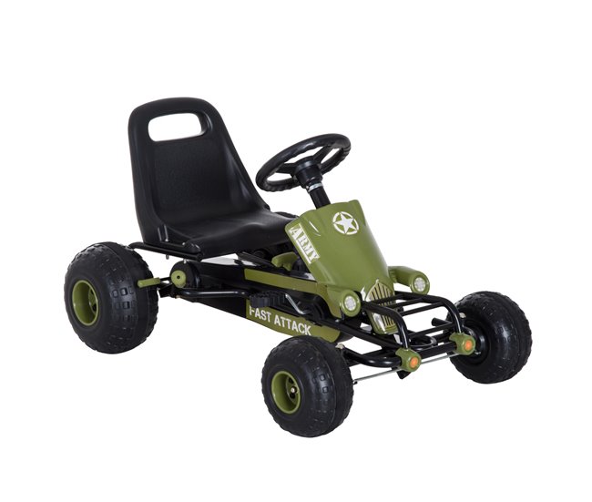 Go-Kart a Pedales para Niño Hierro, plástico HOMCOM Multicolor
