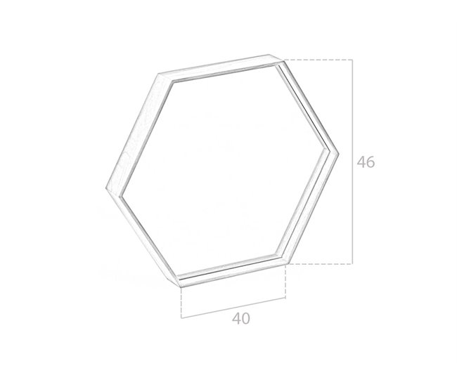ANGEL CERDA Espejo hexagonal nogal Nogal