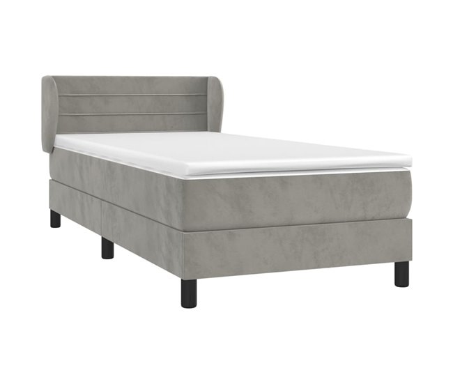 Cama box spring 100x200 Gris