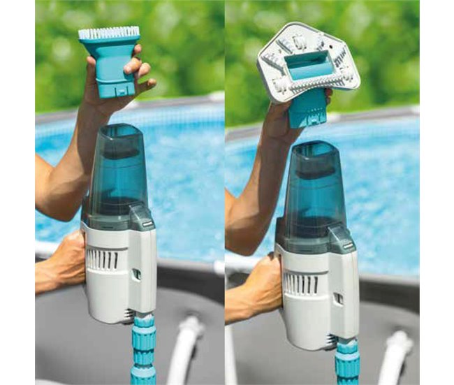 Aspiradora de piscina manual c/batería recargable INTEX Gris